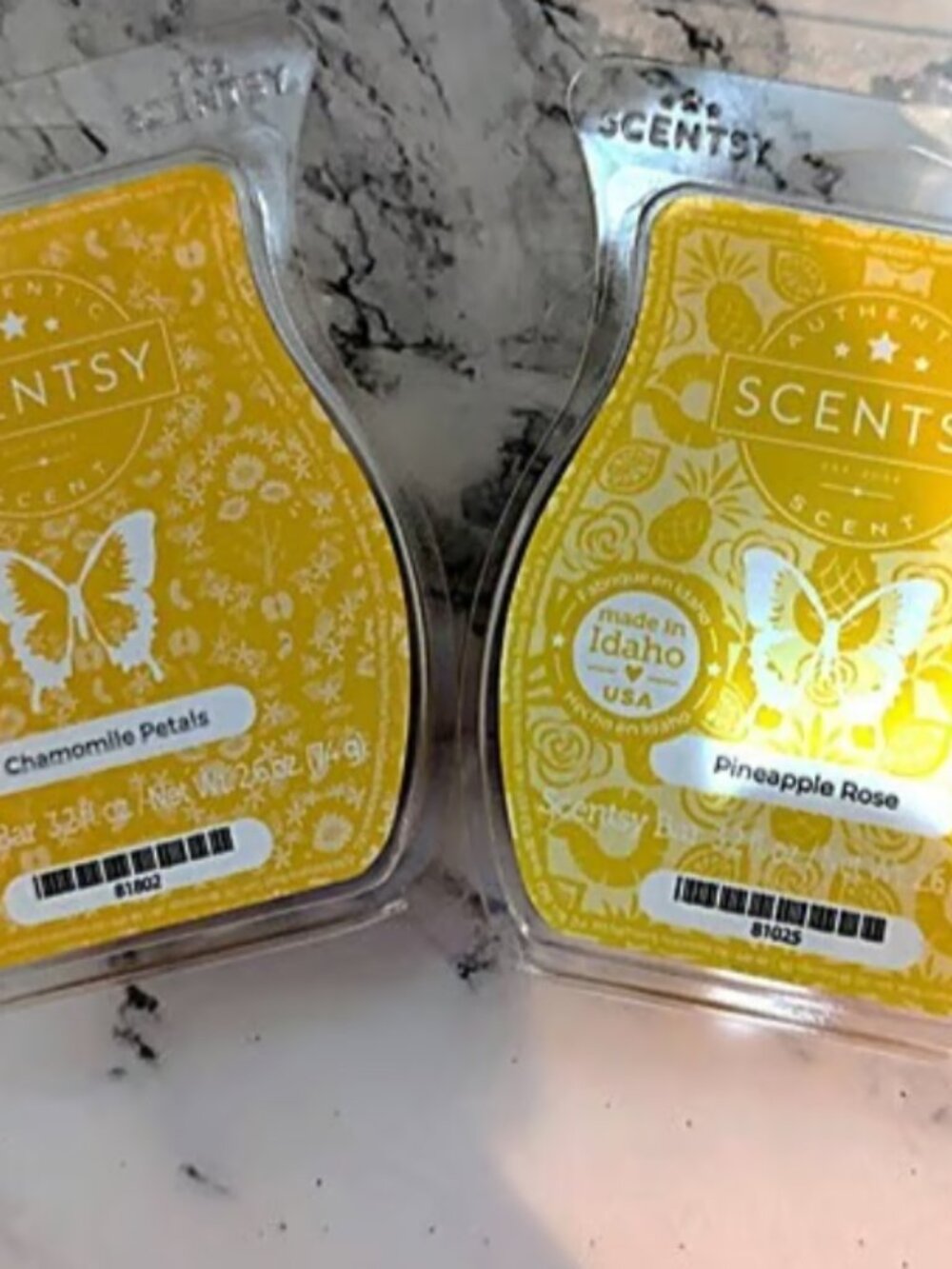 Scentsy Wax Bar Bundle of 2 New Chamomile Petals & Pineapple Rose